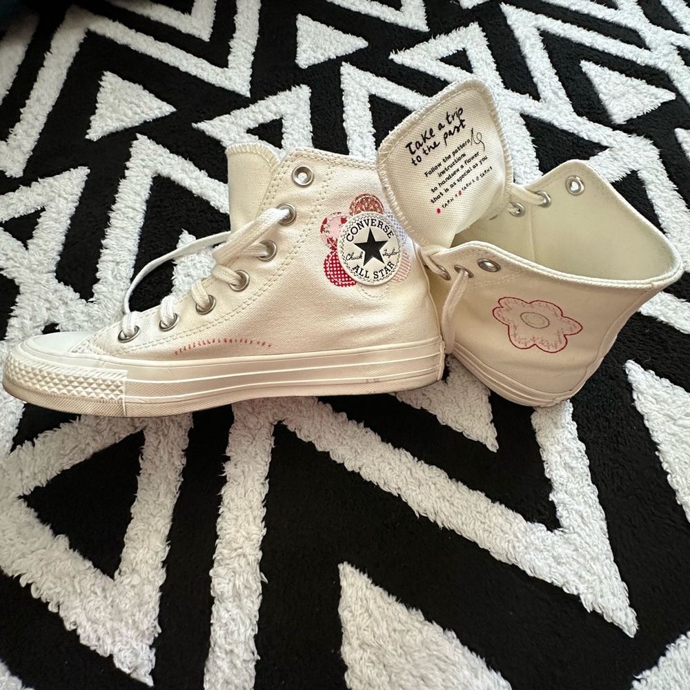 Embroidered Converse high tops